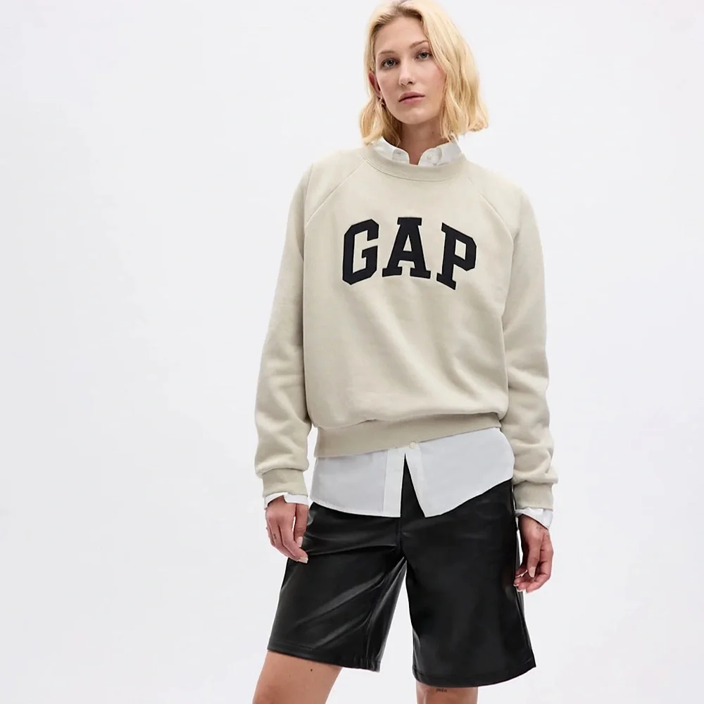 GAP Moonstone Beige Vintage Soft Raglan Sweatshirt - Picture 1 of 14